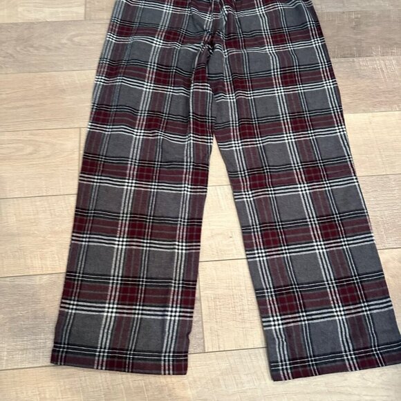 SONOMA MENS 2 PIECE PAJAMA SET RED GRAY PLAID NEW LARGE - Picture 12 of 13